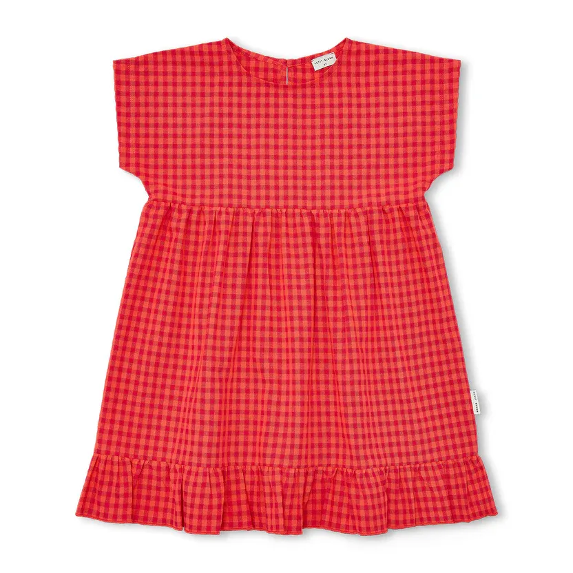 PETIT BLUSH - SS26-704 Julie Dress - Check Red