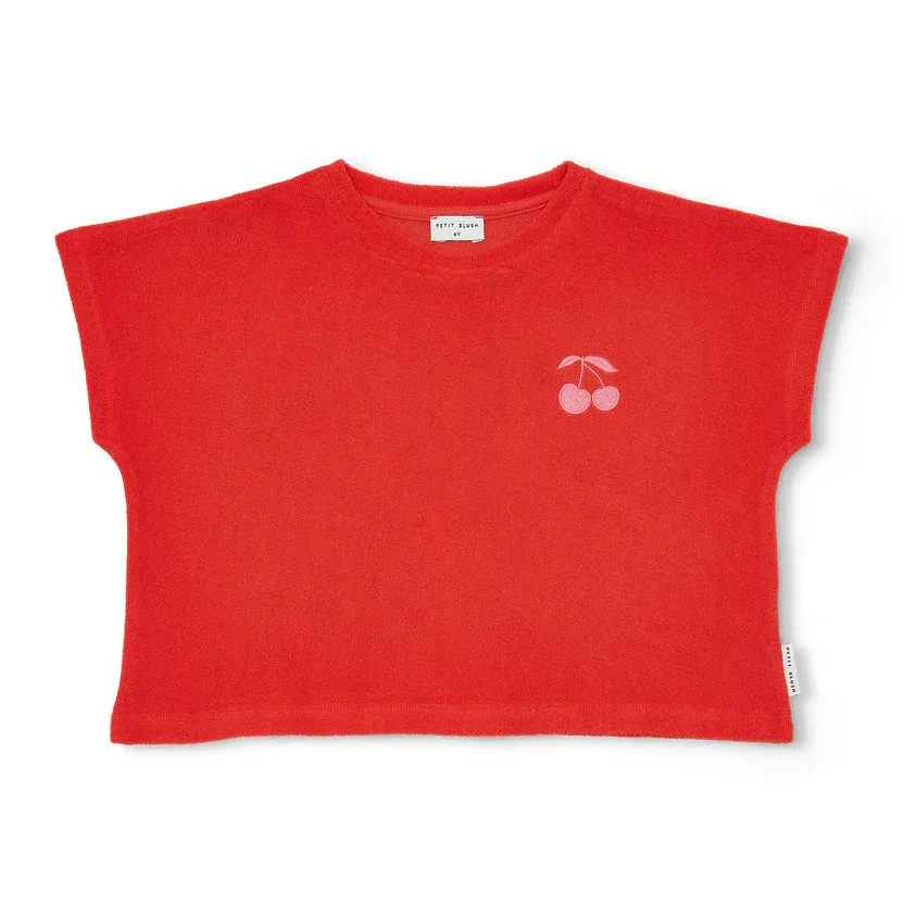 PETIT BLUSH - SS26-303 Towel Top Cherry - Grenadine