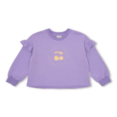 PETIT BLUSH - June Ruffle Sweater - Chalk Violet