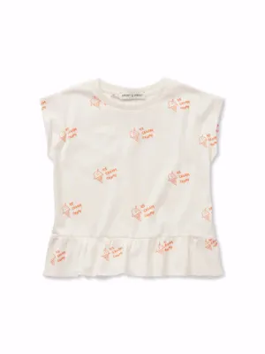 SPROET &amp; SPROUT - S26-2139 PEPLUM T-SHIRT ICE CREAM PRINT