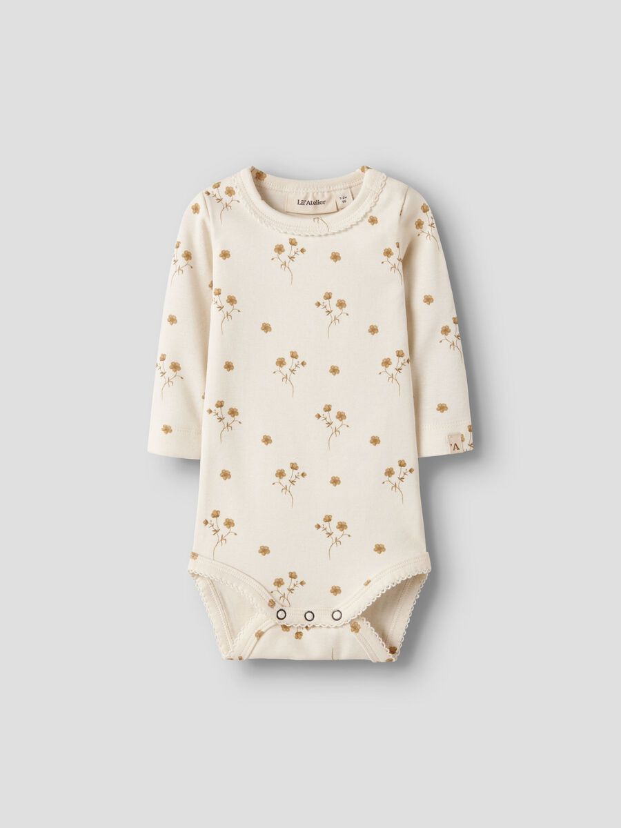 LIL ATELIER - 13253486 Sig Slim Body - Milk/flower