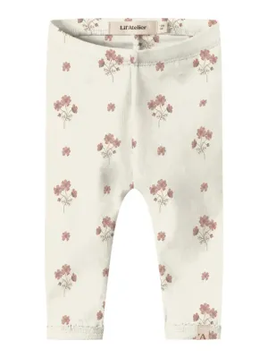 LIL ATELIER - 13251978 Slim Legging - Milk/Flower