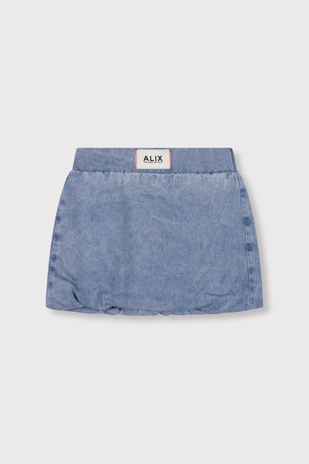 ALIX MINI - kids woven denim balloon skirt - blue denim