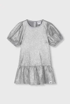 ALIX MINI - structured dress - silver