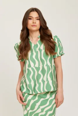 RUT - Edit Top - Green Print