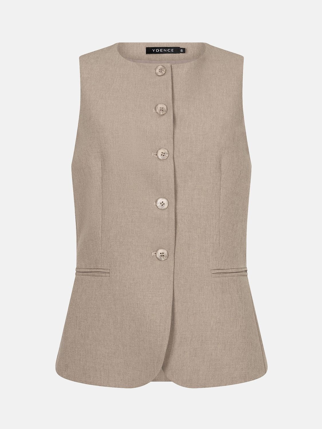 YDENCE - Gilet Mellie - Stone Grey