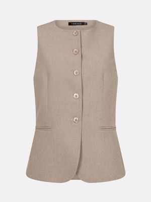 YDENCE - Gilet Mellie - Stone Grey