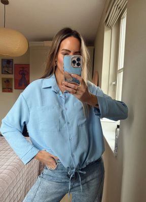 NO LABELS - Francy Blouse - Light Blue