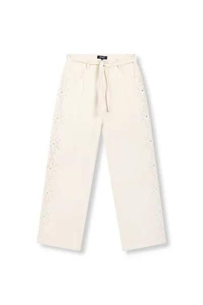REFINED - Studs Denim Pants Payton - Creamy White