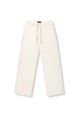 REFINED - Studs Denim Pants Payton - Creamy White