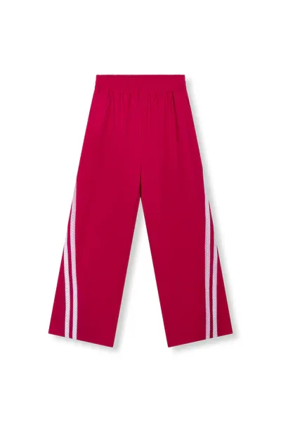 REFINED -  Wide Striped Pants Dolce - Raspberry