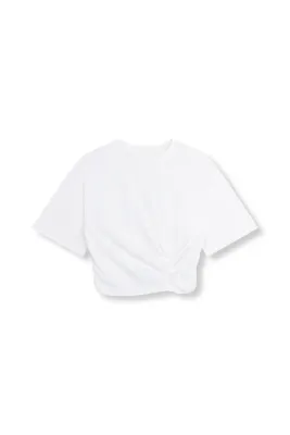 REFINED - Cropped Knot T-shirt Barr - White r