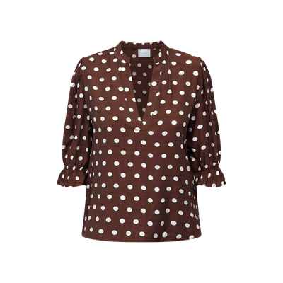 SISTERS POINT - 19851 Venny Top - Brown Dot