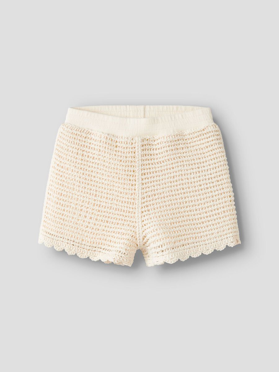 LIL ATELIER - 13253614 Flora Knit Short - Coconut Milk