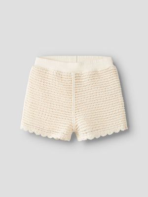 LIL ATELIER - 13253614 Flora Knit Short - Coconut Milk