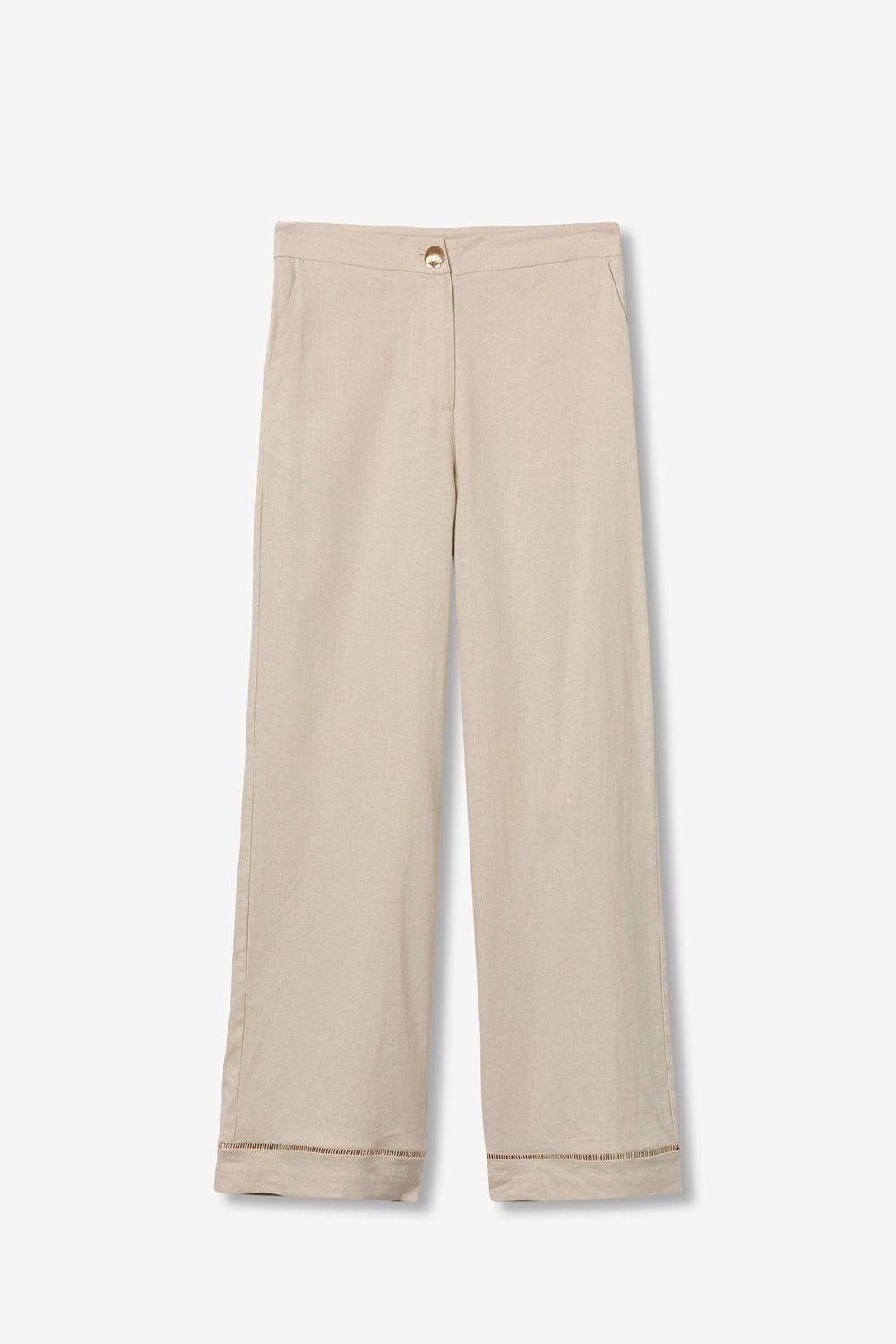 TIFFOSI - 10066092 Namibia Linnen Pants - Beige
