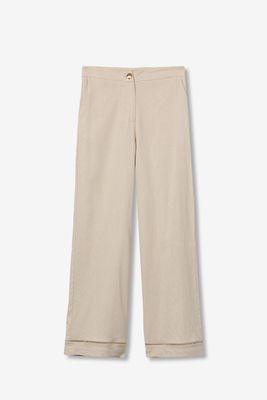 TIFFOSI - 10066092 Namibia Linnen Pants - Beige
