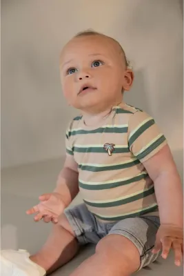 NOPPIES - 6430014 Tee SS Stripe - Irish Cream