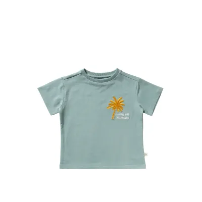 YOUR WISHES - Palmtrees | Oversized Tee - Ocean