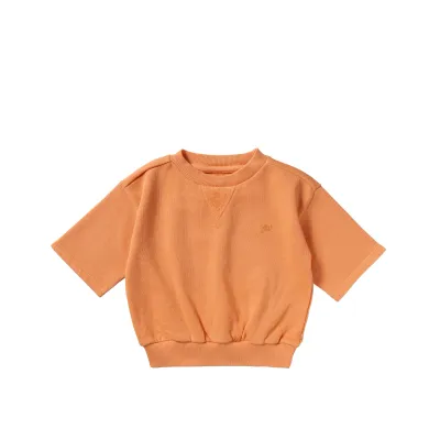 YOUR WISHES - French Knit | Shortsleeve Sweater - Copper Tan