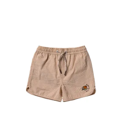 SALTED STORIES - Seersucker | Swim Shorts - Bombay Brown