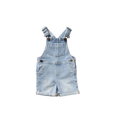 YOUR WISHES - Light Blue Denim | Short Dungarees - Denim Light Blue