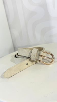 ELVY BELT - 20920 Suede - Ecru/Gold