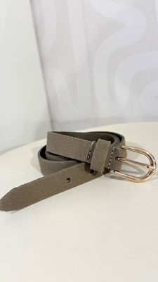 ELVY BELT - 20920 Suede - Taupe/Gold