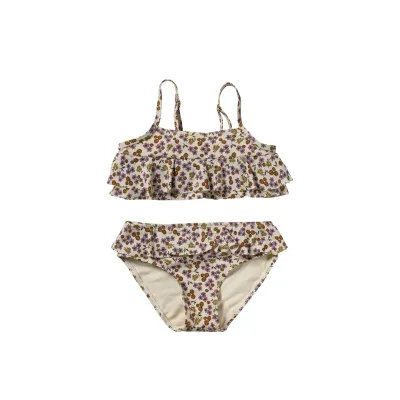 SALTED STORIES - Sparkly Flower Bikini - Bombay Brown