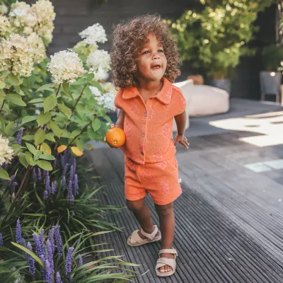 YOUR WISHES - Flower Terry | Summer Vest - Coral