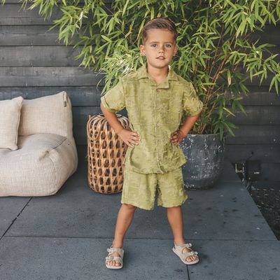 YOUR WISHES - Wave | Loose Shirt - Iguana