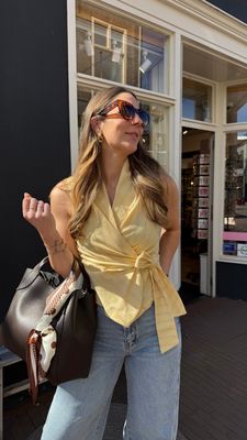 NO LABELS - Ronny Striped Blouse - Yellow/Pink - ONE SIZE -