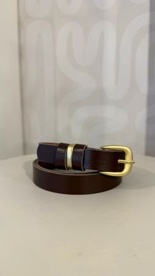 ELVY BELT - 20558 Belt - Brown/Gold