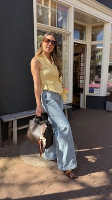 LUFF - Dad fit wide leg - Light Blue Wash