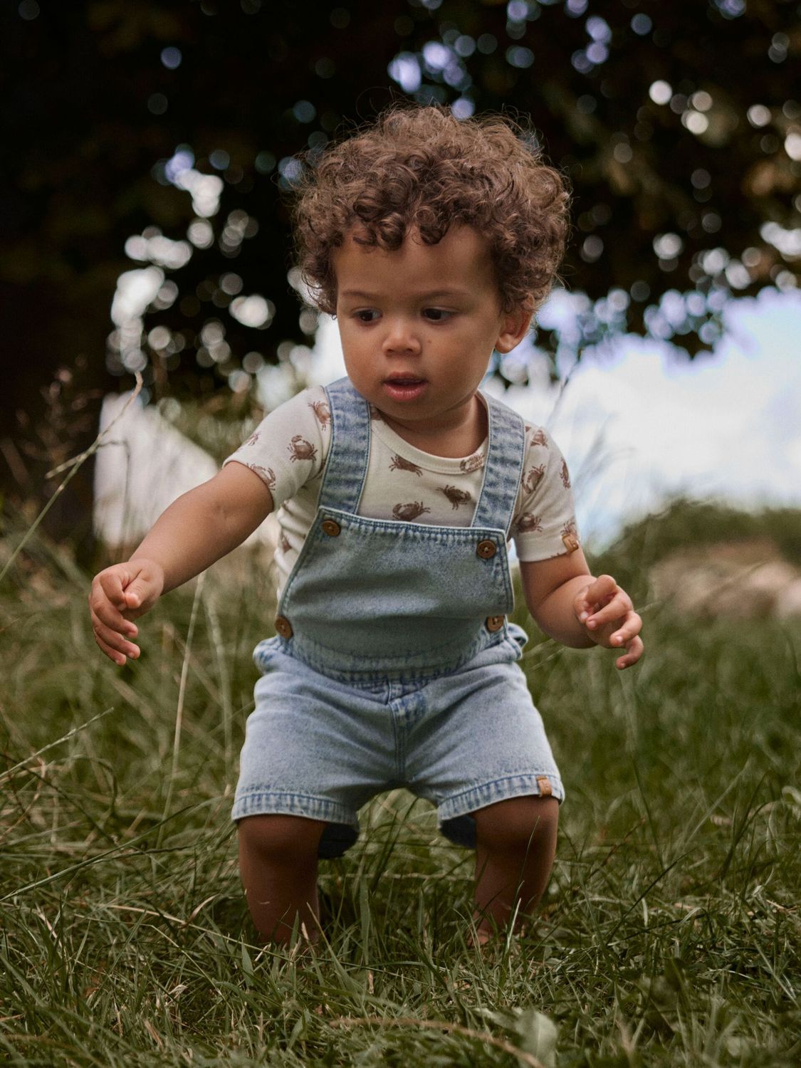 LIL ATELIER - 13255368 Funda Loose Shortall - Medium Denim Blue