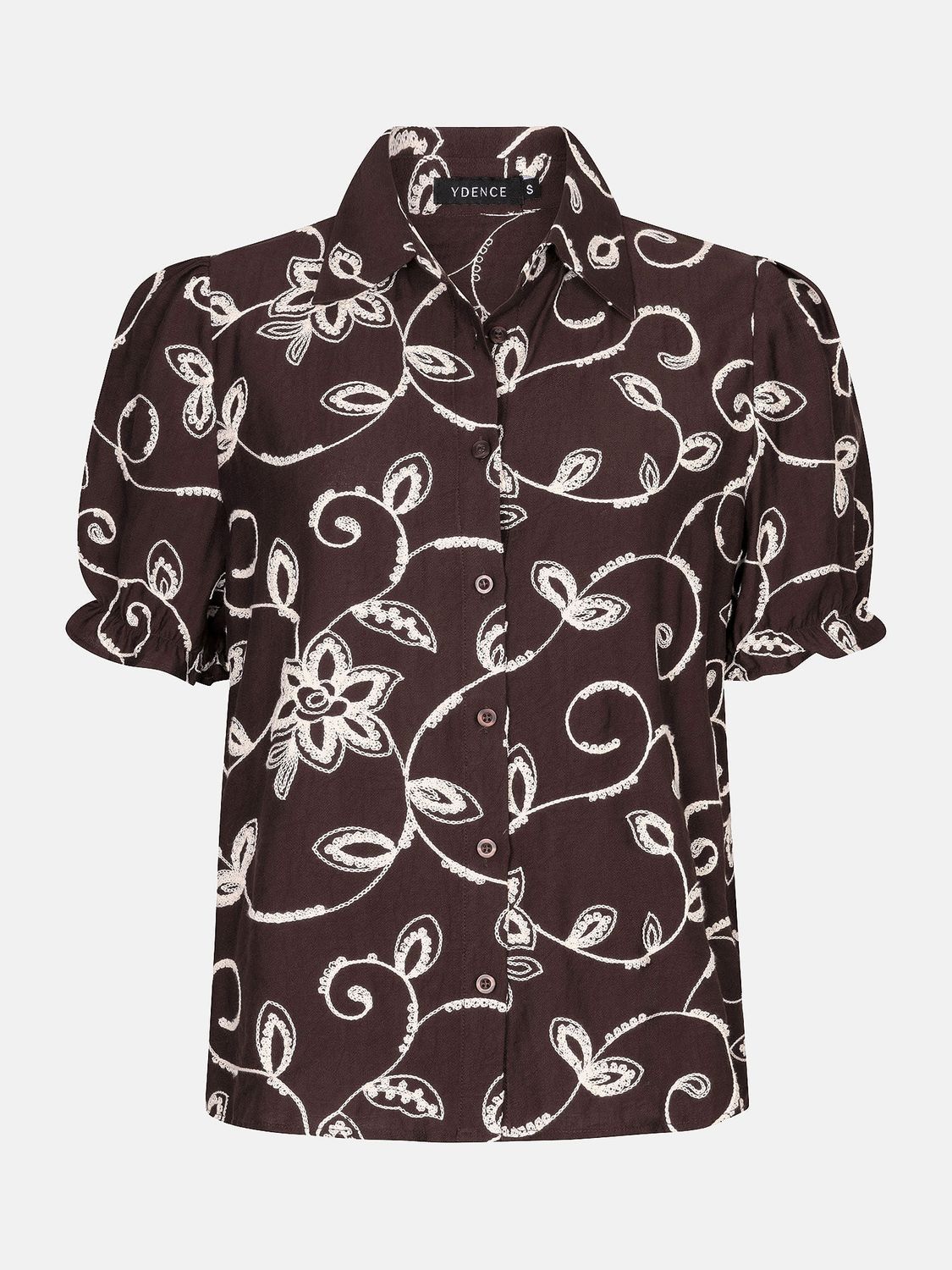 YDENCE - Blouse Leila - Dark Brown