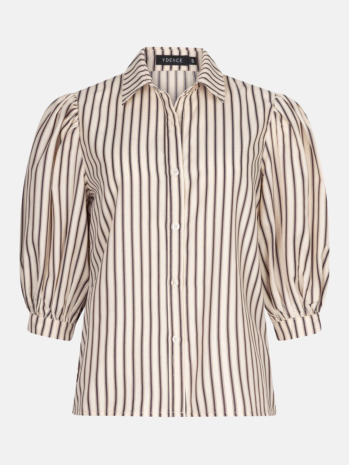 YDENCE - Blouse Bobbie - Brown Stripe