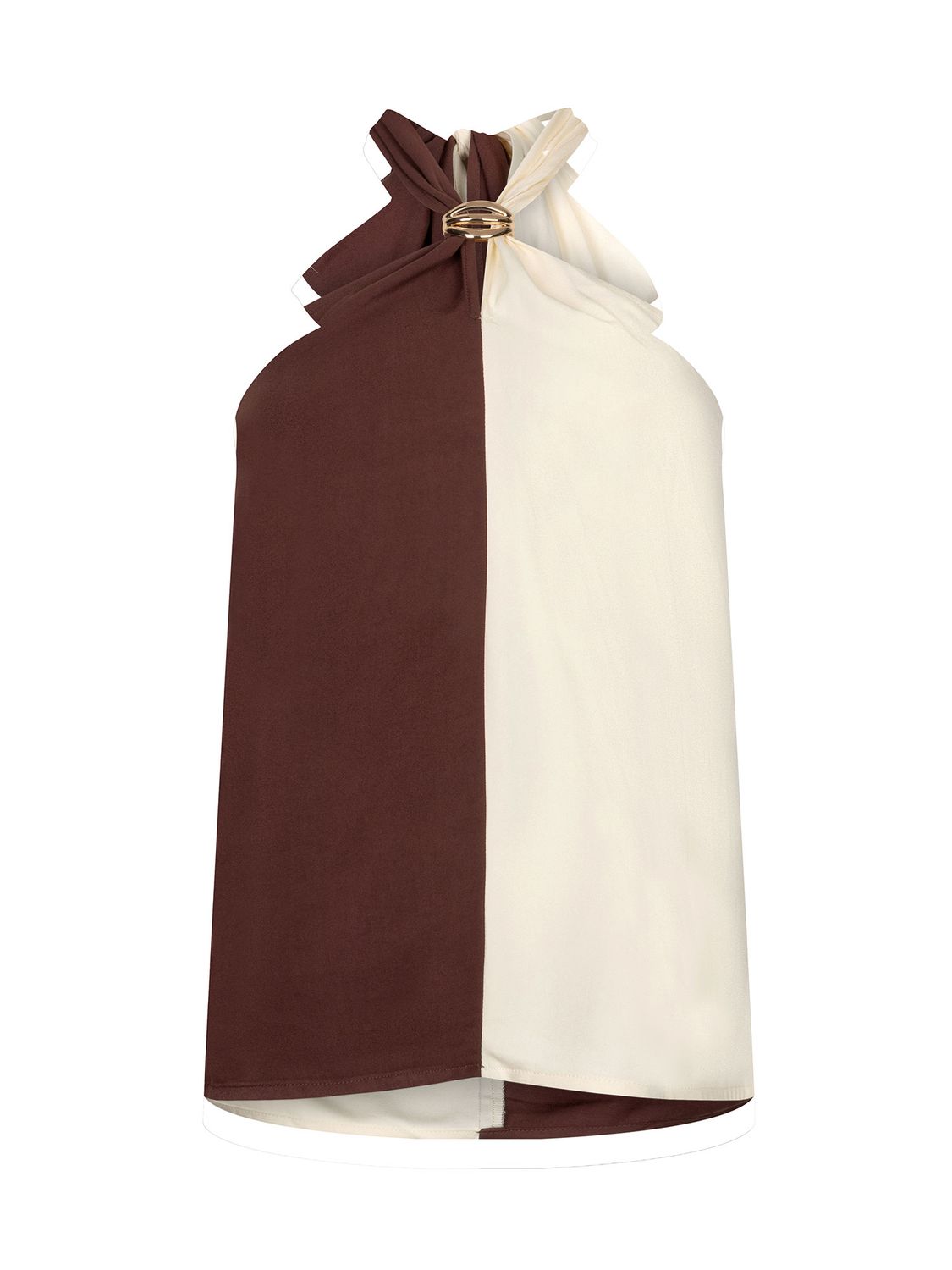 YDENCE - Top Odessa - Brown/Ecru