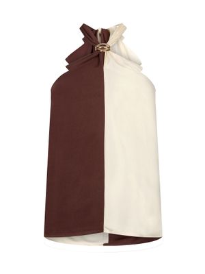 YDENCE - Top Odessa - Brown/Ecru