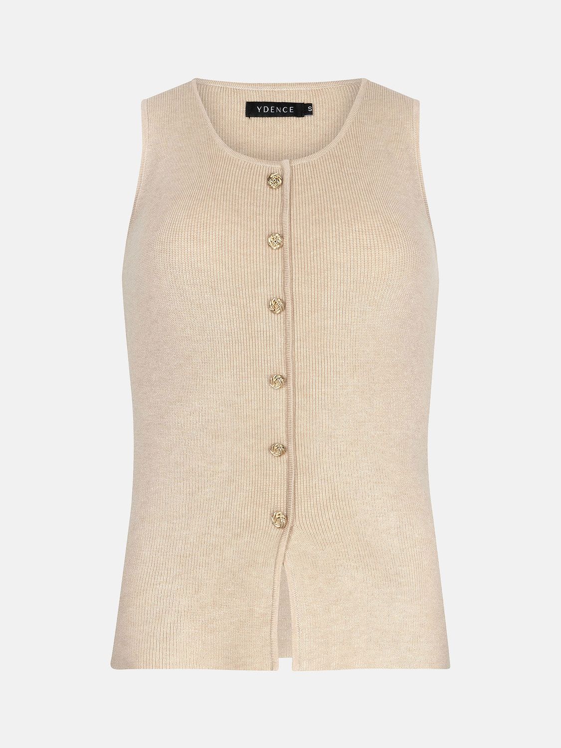 YDENCE -  Knitted Top Saar - Beige