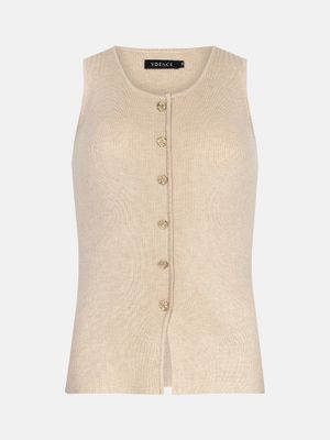 YDENCE -  Knitted Top Saar - Beige