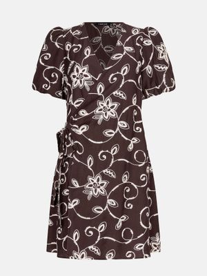 YDENCE - Dress Saphira - Dark Brown