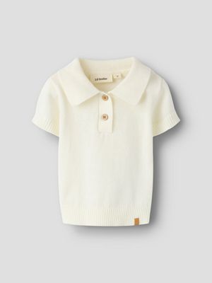 LIL ATELIER - 13262890 Hitos Loose Polo Knit - Coconut Milk