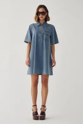 NOELLA - Jozie Dress - Vintage Blue Wash