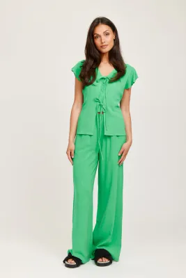 RUT - Poppy Linnen Pants - Green