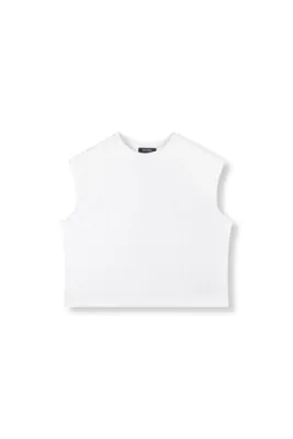 REFINED - Mia Shoulder Padding Raglan Top - Off White