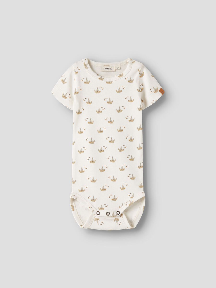 LIL ATELIER - 13250954 Gayo SS slim body - Milk/Boat
