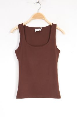 LUFF - Lilly U-Hals Top - Brown