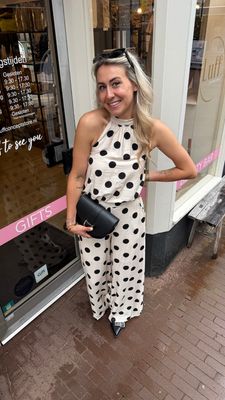 LUFF - Dot Pantalon - Ecru/Black
