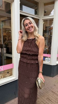 LUFF - Smocked Halter Top - Brown